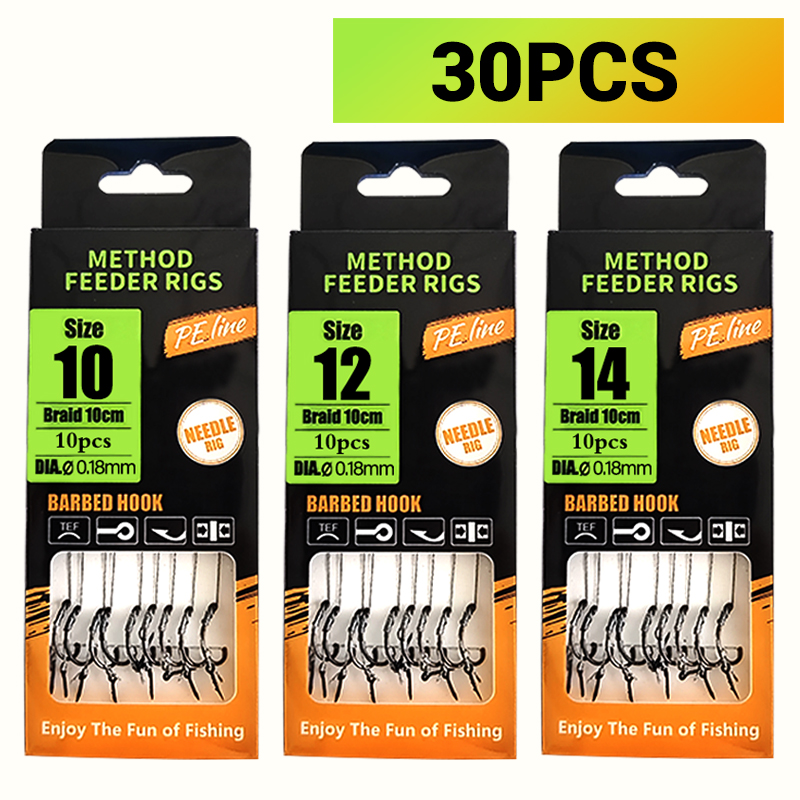 Fishing Hook Assortment - Karpervissen Rigs Voorgebonden, Method Feeder &