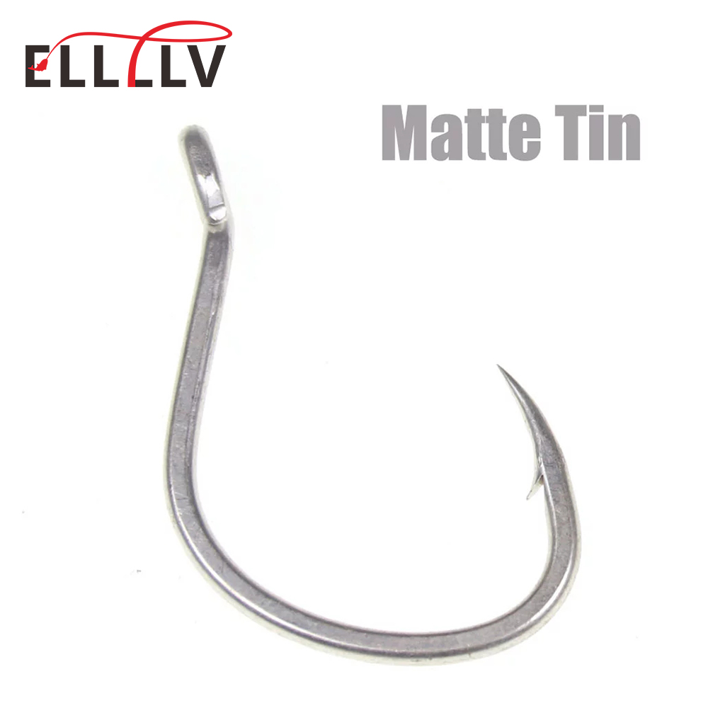 Fishing Hook Barbless - 10 Pcs Matte Tin Anti-Roest Zoutwater