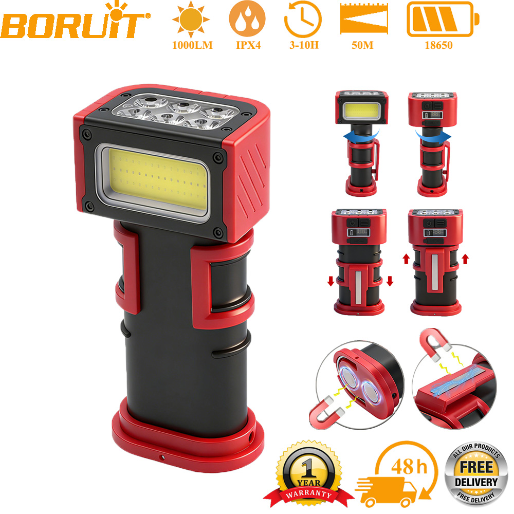 Fishing Hook - BORUiT COB LED-werklamp 1000LM Type-C oplaadbare