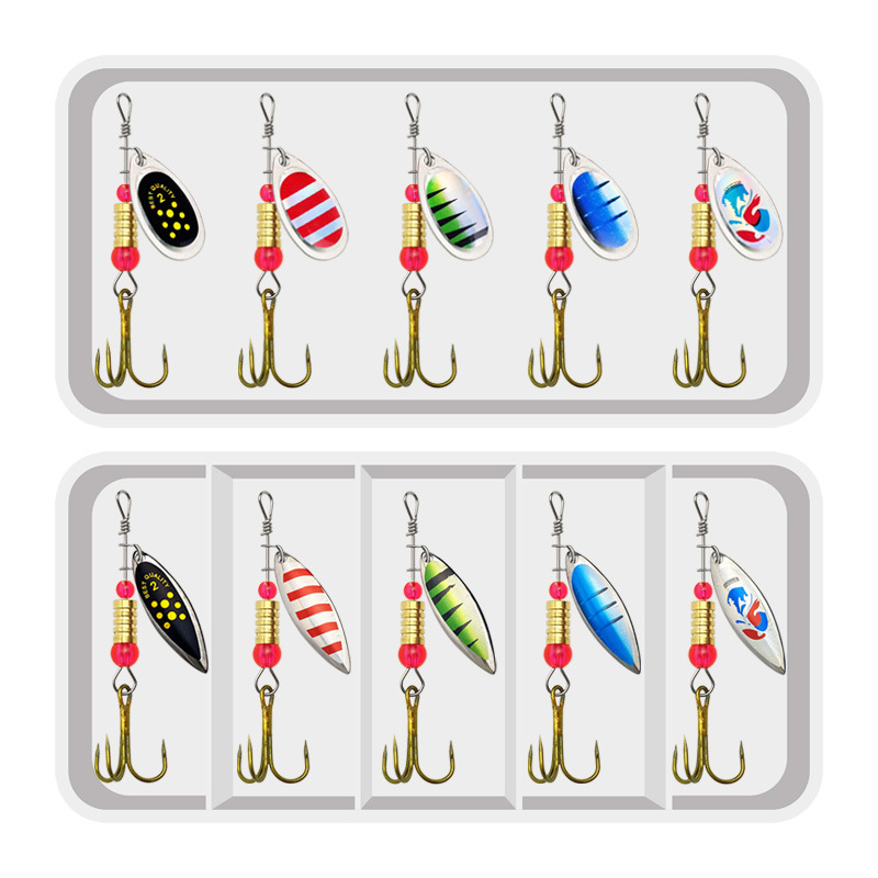 Fishing Hook Treble - Vissen Lokken Spinner Rotatie Lepels 10-delige
