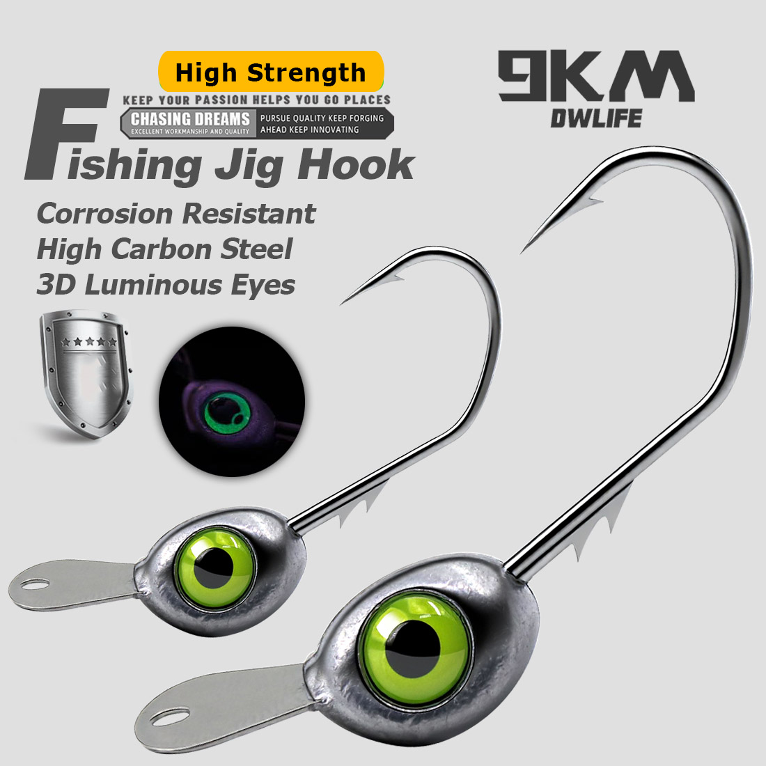 Fishing Hook Weedless - 9KM Shaky Head Jigs Haak met