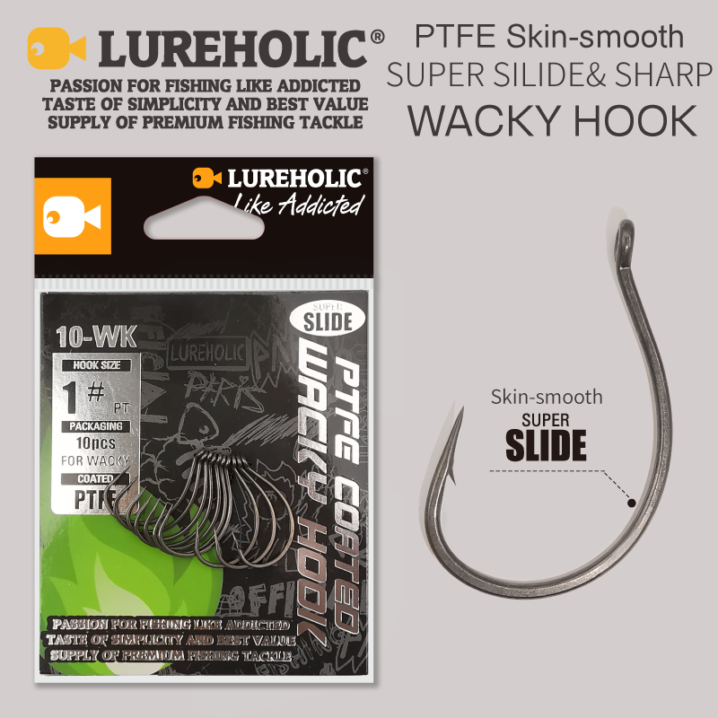 Fishing Hook Barbless - LUREHOLIC PTFE Super Slide Wacky Hook