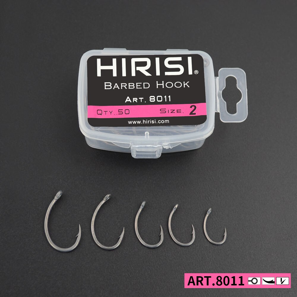 Fishing Hook Barbless - Hirisi Karpervissen Haken 50 stks PTFE