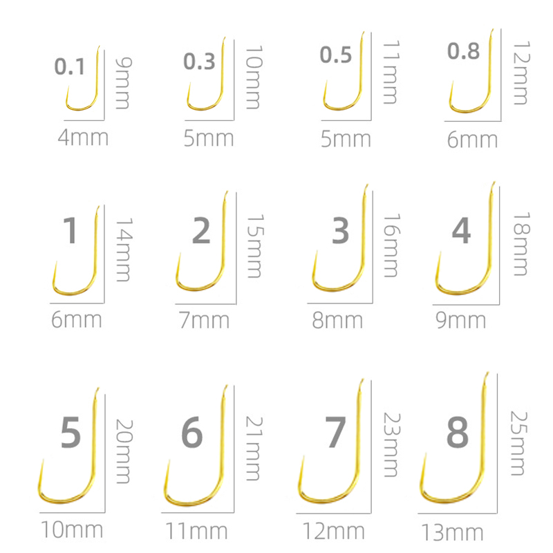 Fishing Hook Size - 100 stuks Shinkanto weerhaakloze multi-type multi-size