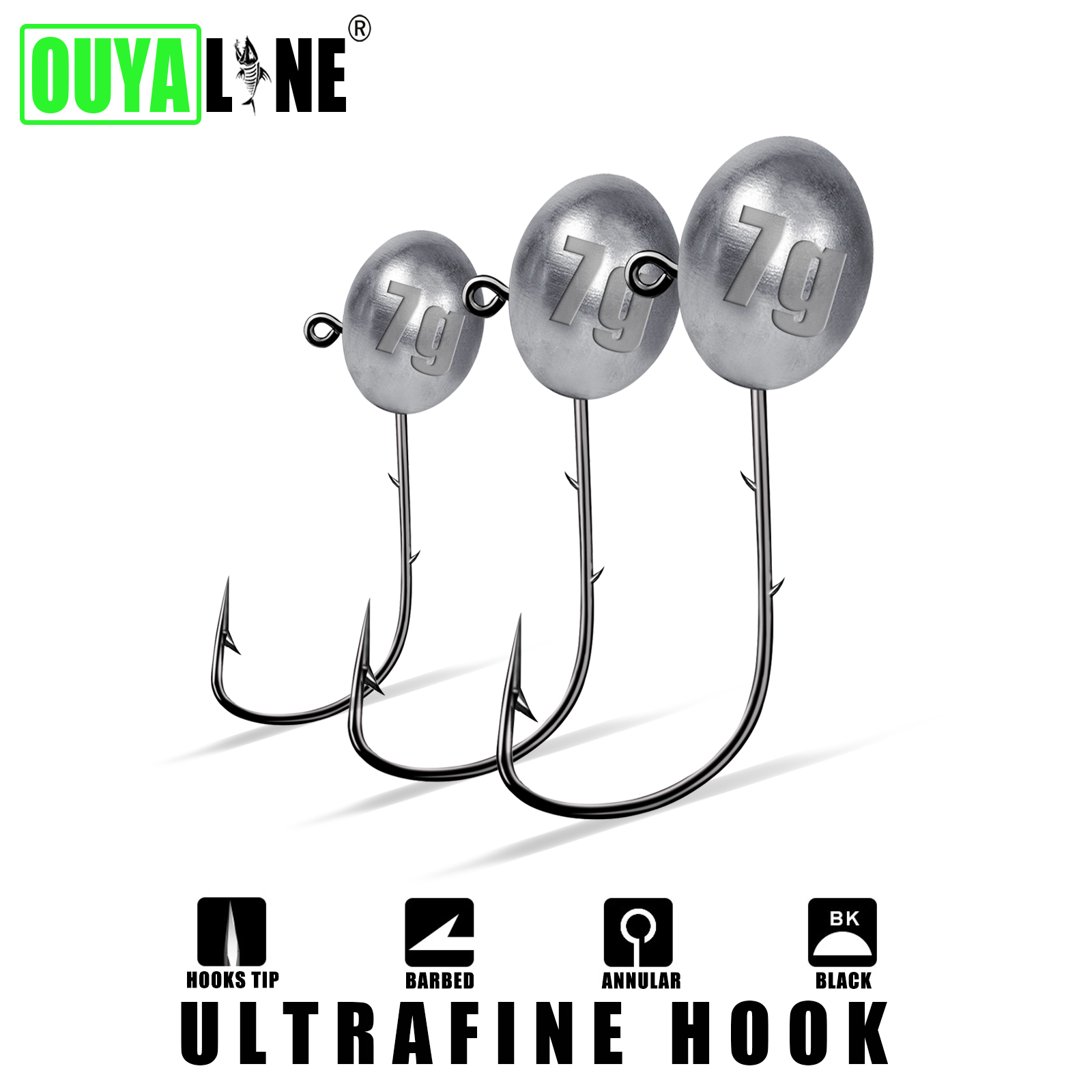 Fishing Hook Offset - Jig Head Haak 1x Rockfish Ajing