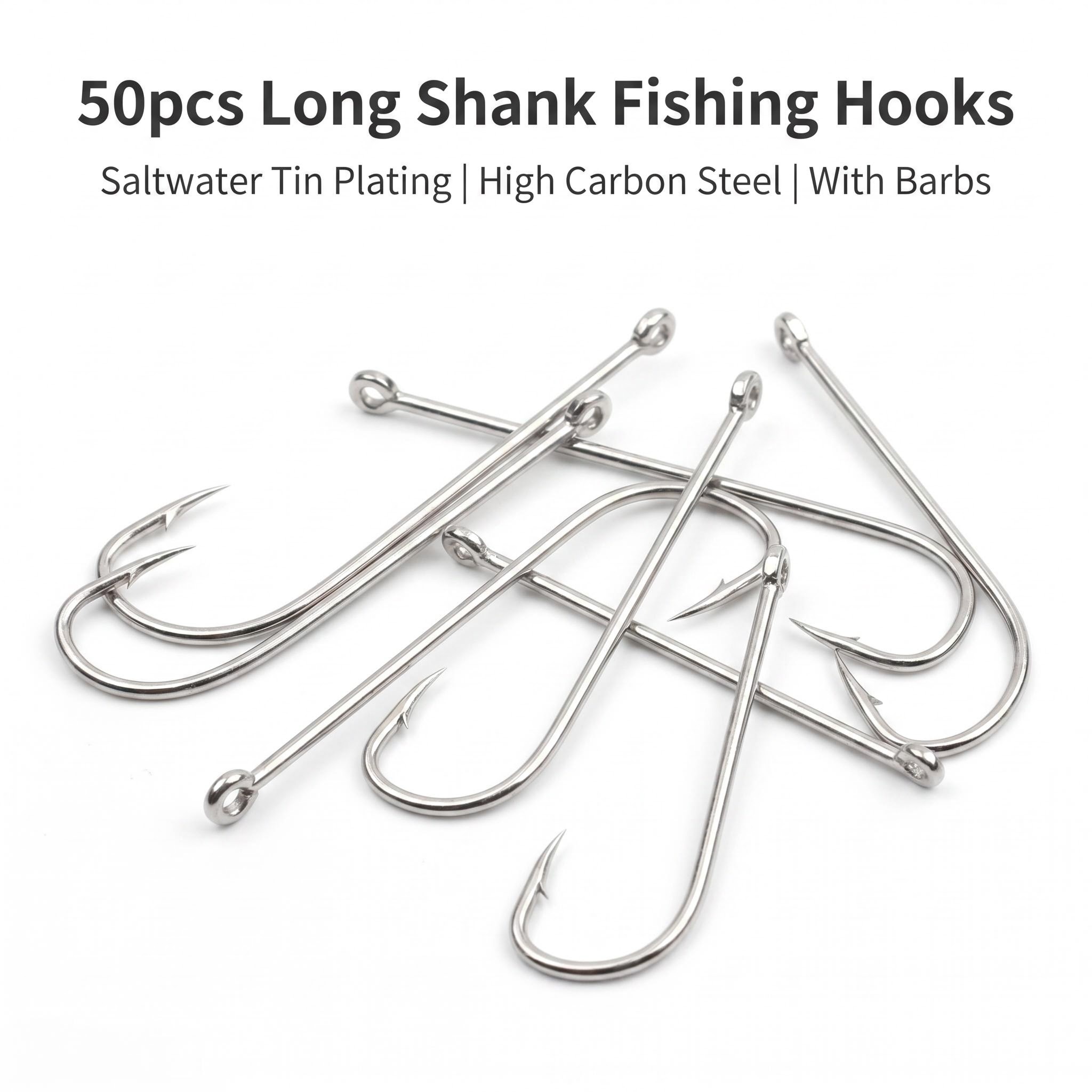 Fishing Hook Circle - 50 stuks lange schacht zoutwater cirkelhaken