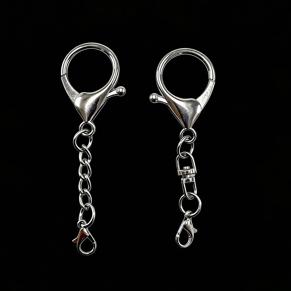 Fishing Hook Size - 10 Stuks Zilver Kleur Grote Karabijnsluiting