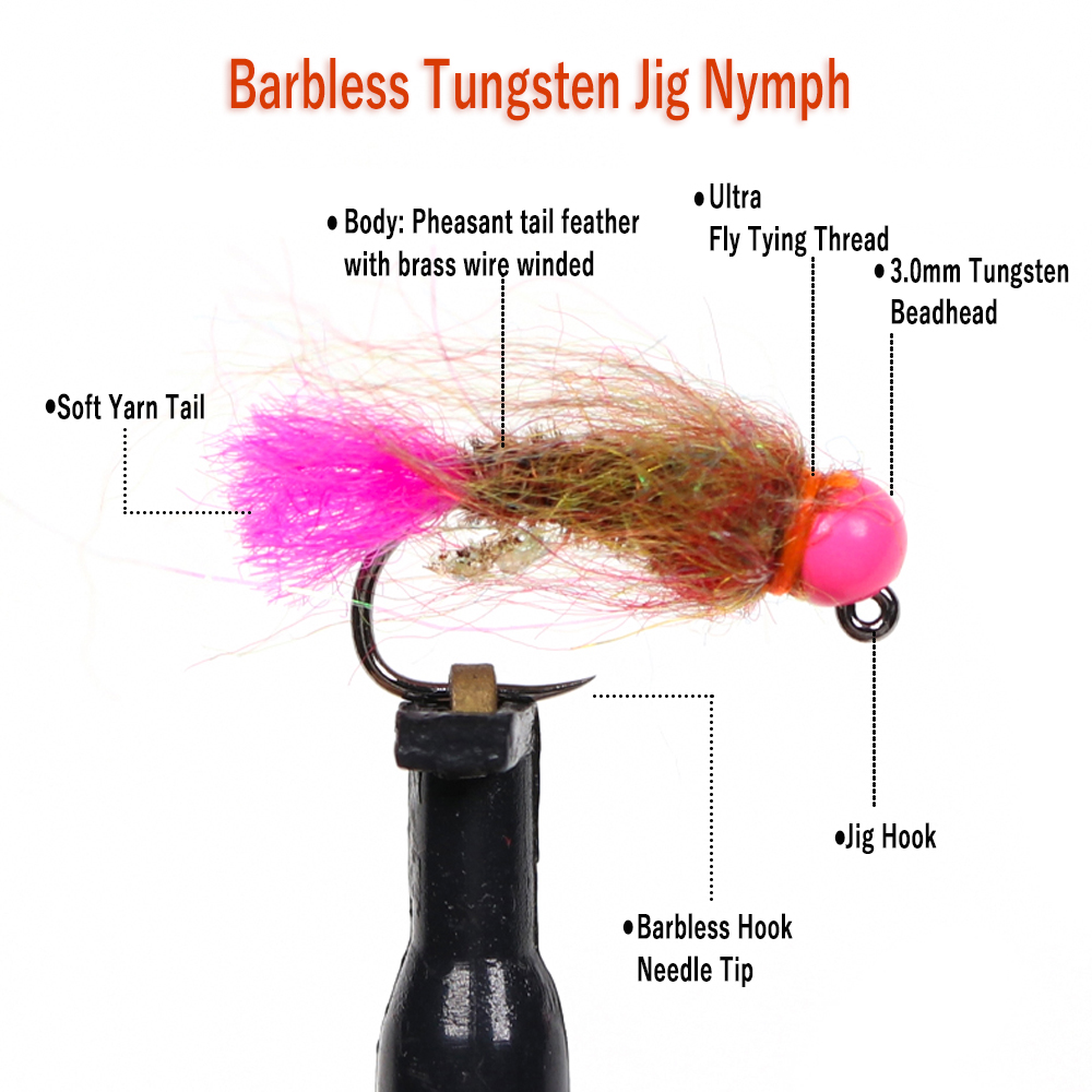 Wifreo 12 Stuks Wolfraam Krale - Fishing Hook Barbless recensie en prijs