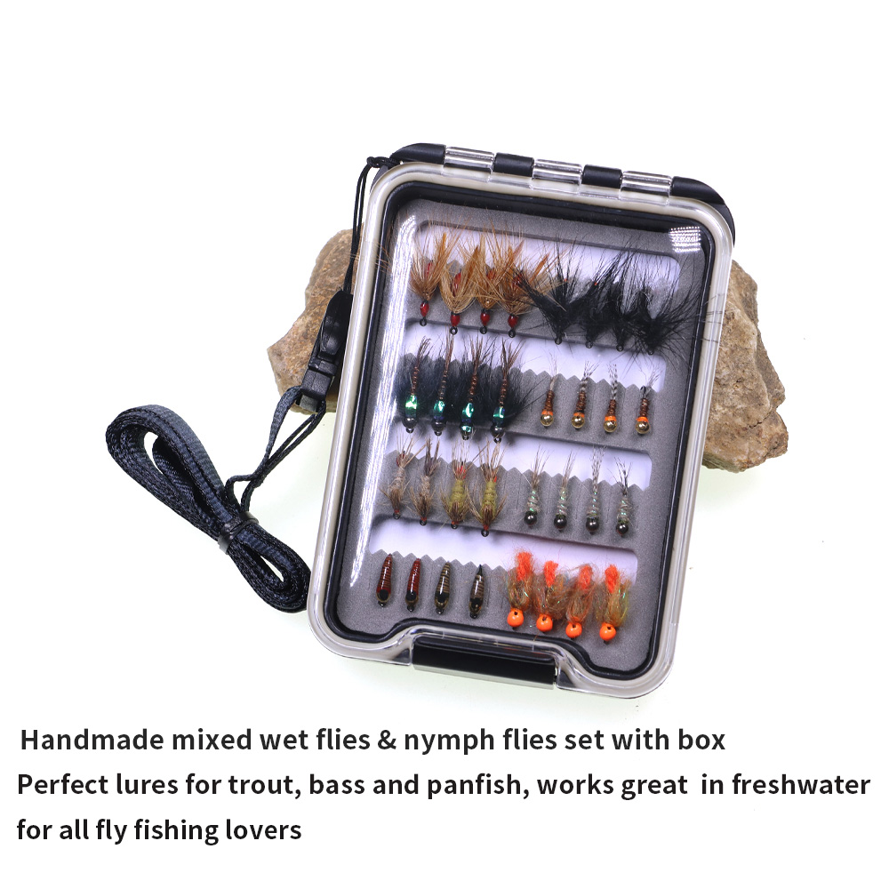 32-delige nimf vliegjes set vo - Fishing Hook Barbless recensie en prijs
