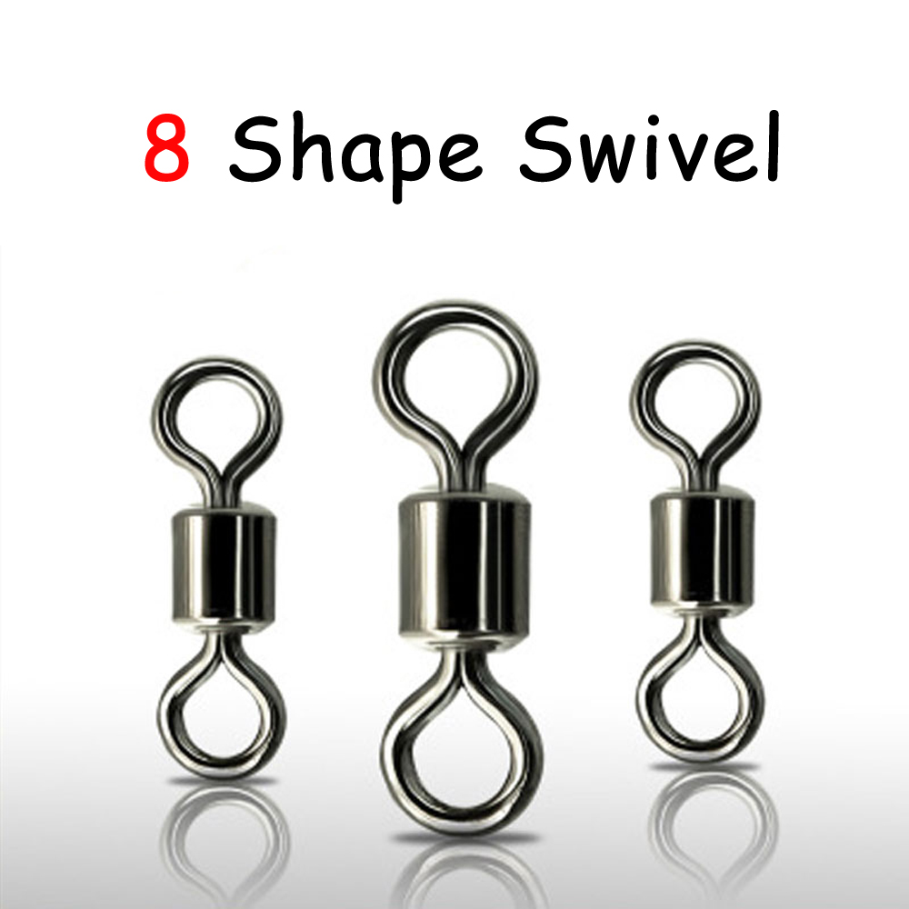 100Pcs Zwart 8 Vorm Rolling Sw - Fishing Hook Size recensie en prijs