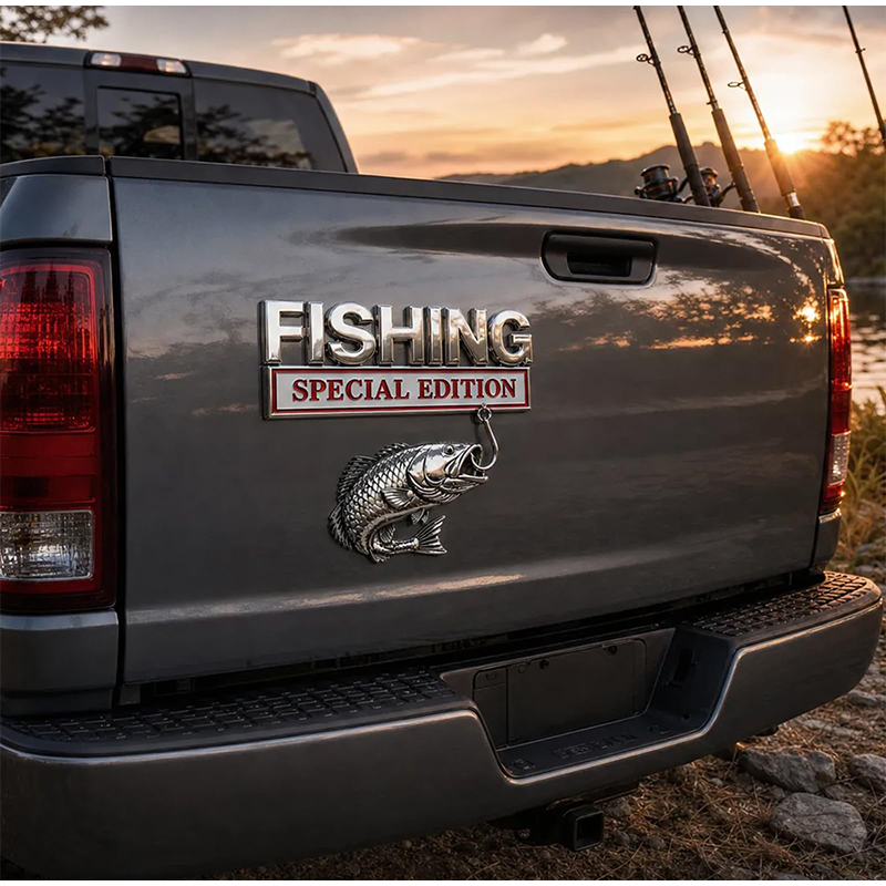 Chrome Fishing Car Badge Metal - Fishing Hook recensie en prijs
