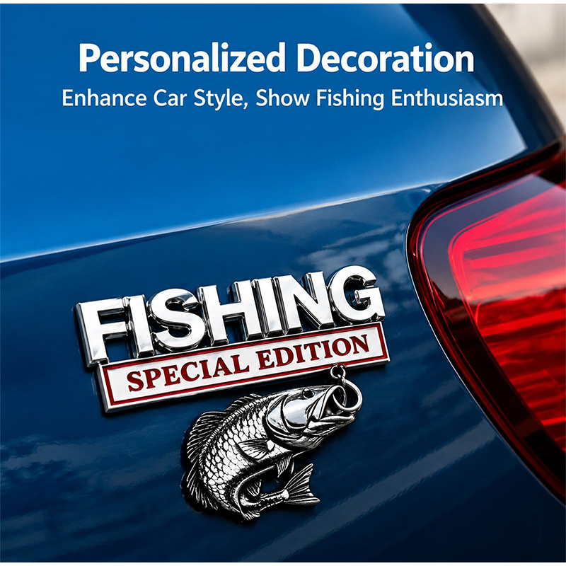 Chrome Fishing Car Badge Metal - Fishing Hook recensie en prijs