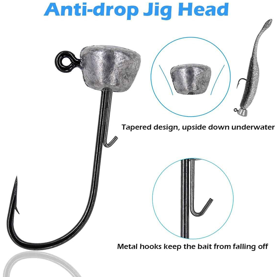 Paddestoelhoofd Visserijen Jig - Fishing Hook Weedless recensie en prijs