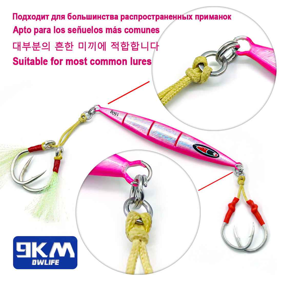 9KM Solid Ring Fishing 50 stuk - Fishing Hook Stainless Steel recensie en prijs
