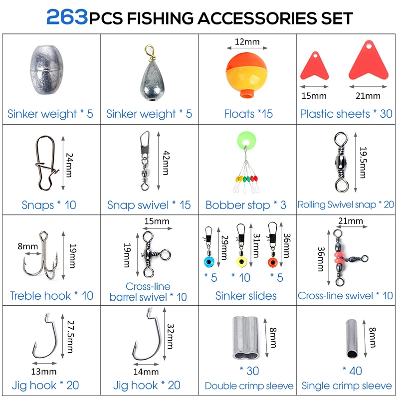 263 stks Outdoor Vissen Access - Fishing Hook Jig recensie en prijs