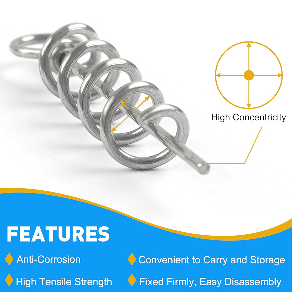 50 Stuks Lente Twist Lock Viss - Fishing Hook Stainless Steel recensie en prijs