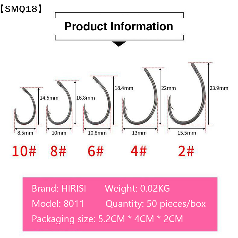Hirisi 50 stuks haken in doos  - Fishing Hook Box recensie en prijs