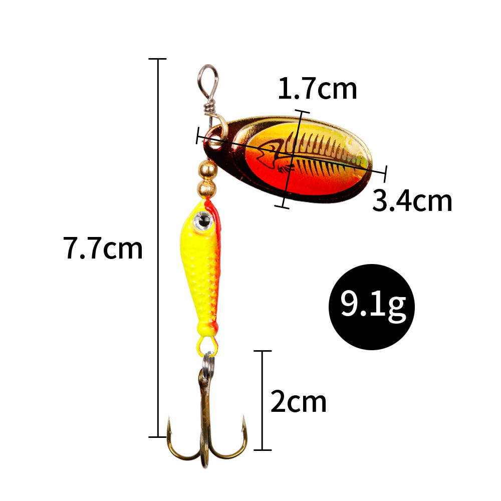 10 stks/set Spinner Lokt 9.1g  - Fishing Hook Treble recensie en prijs