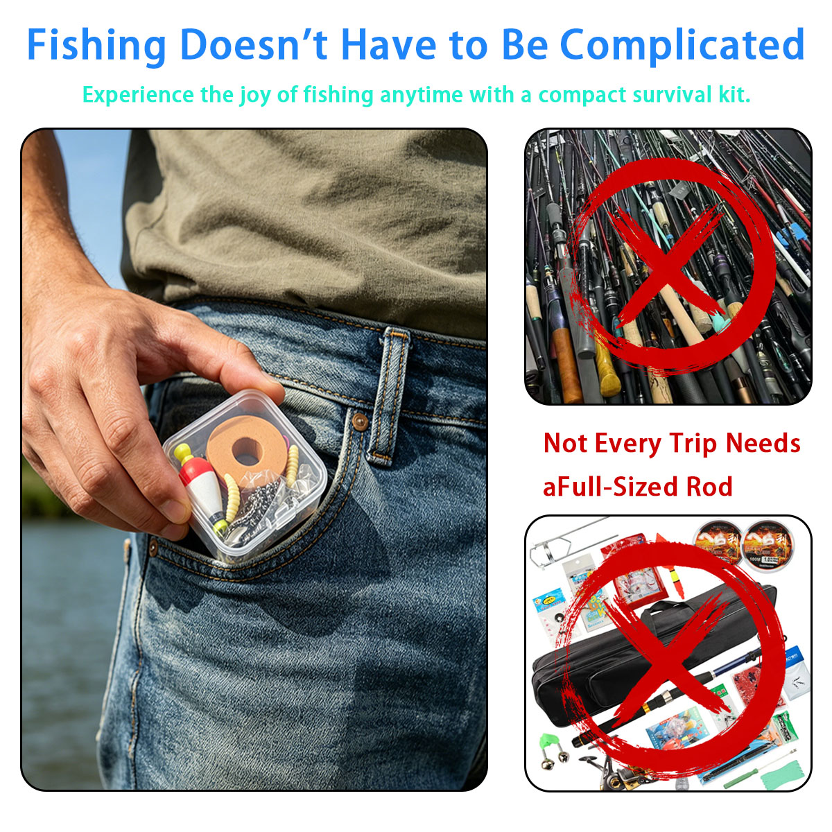 Draagbare noodvisuitrusting, d - Fishing Hook Box recensie en prijs