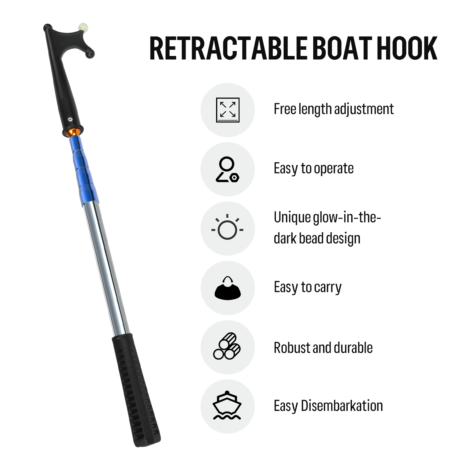 SANLIKE Intrekbare lichtgevend - Fishing Hook Stainless Steel recensie en prijs