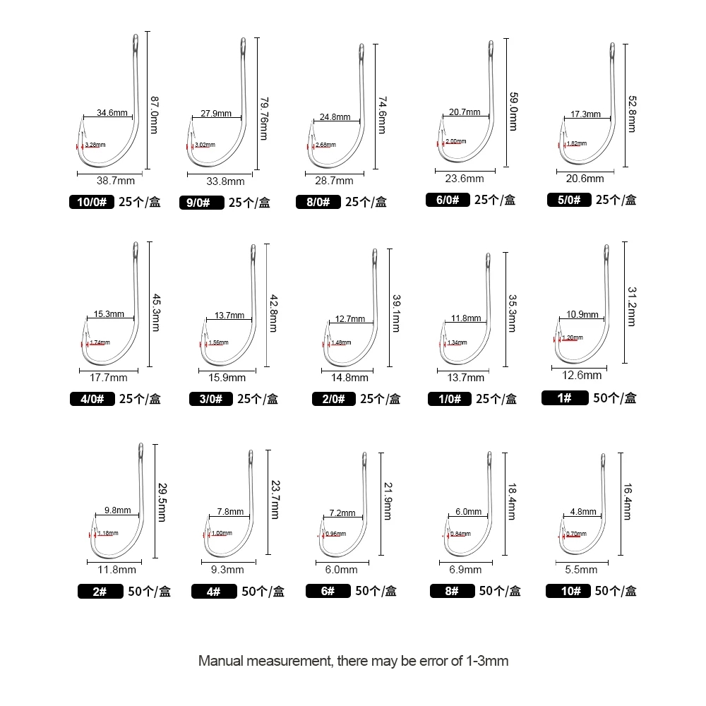 FTK Vishaken 1-10 # 50 STUKS 1 - Fishing Hook Offset recensie en prijs