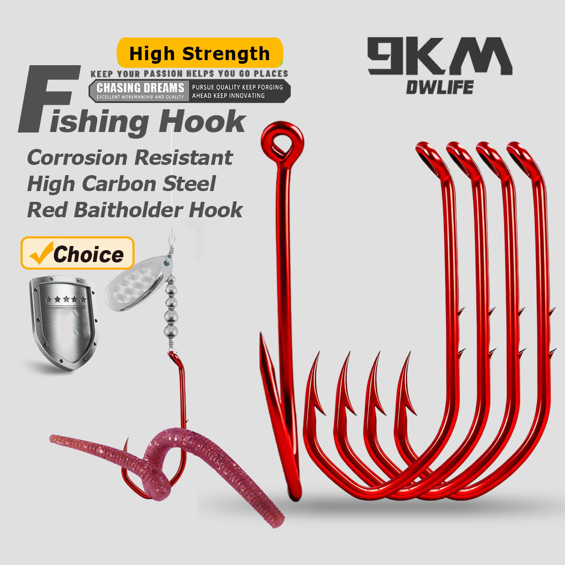 9KM Baitholder Hook 50-100 stu - Fishing Hook Circle recensie en prijs