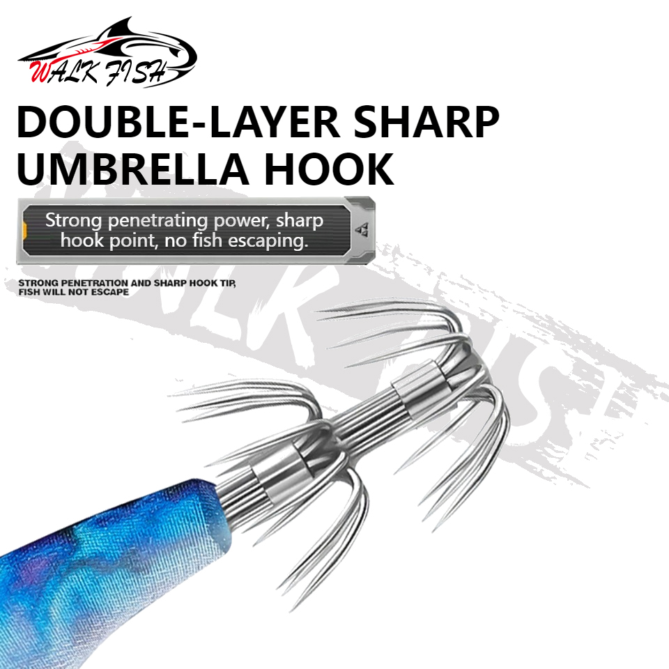 WALK FISH Garnalen- en inktvis - Fishing Hook Jig recensie en prijs